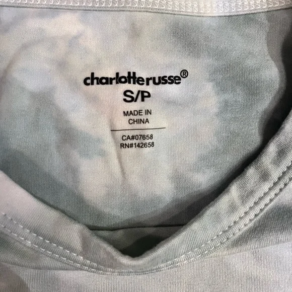 SOLD Charlotte Russe | Celestial Sun Yin Yang Tie-Dye Baby Tee Shirt Size Small - Picture 4 of 4